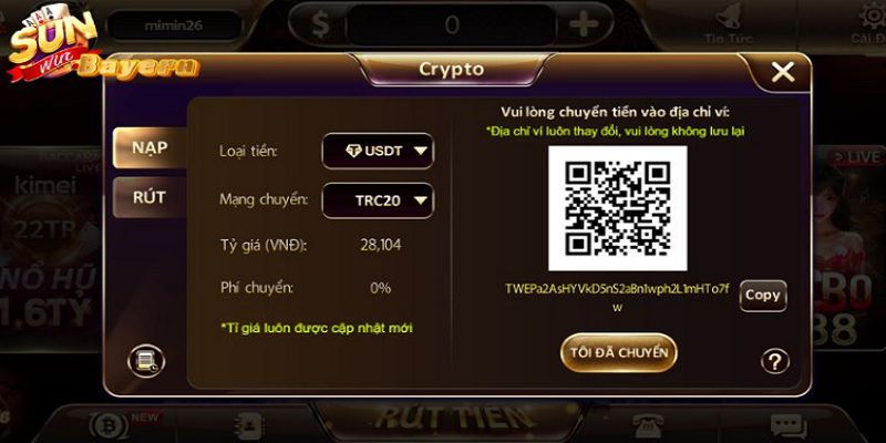 Sunwin Có Hỗ Trợ Thanh Toán Qua Ví Điện Tử, Crypto Không?